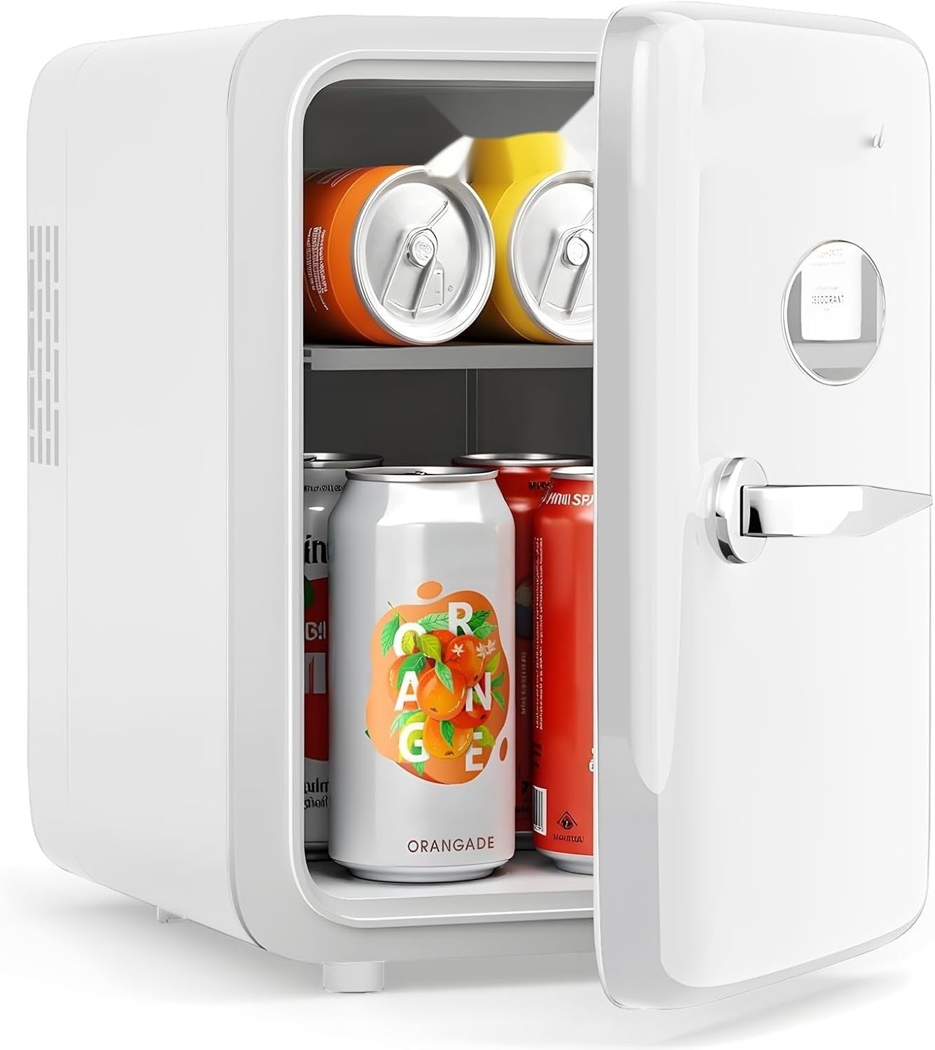 LOKWT Skincare Fridge - 4L Makeup Fridge for Refrigerating Makeup, Skincare and Food, Mini Fridge for Bedroom, Office and Car, Cooler and Warmer, Beverage Cooler, Pearly White
