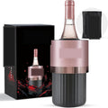 LOKWT Iceless Wine Chiller - Keeps Cold 6+ Hours, Portable Vacuum Insulated Stainless Steel Champagne Cooler, Fits Most Wine Champagne & Liquor Bottles, Perfect Gift for Wine Lovers (Rose Gold)