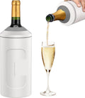 LOKWT Wine Chillers for Bottles-Ideal Gift for Wine Lover, Stainless Steel Portable Champagne Cooler Sleeve Bucket-Double Walled Vacuum Insulated for Most 750ml Bottles with Long-Lasting Temperature Control
