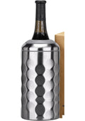 LOKWT Wine Chiller Bucket, Portable 750 ml Champagne & Wine Bottle Cooler Keep Wine & Beverages Cold, Stainless Steel Vacuum Insulated Wine Gifts for Wine Lovers - Silver
